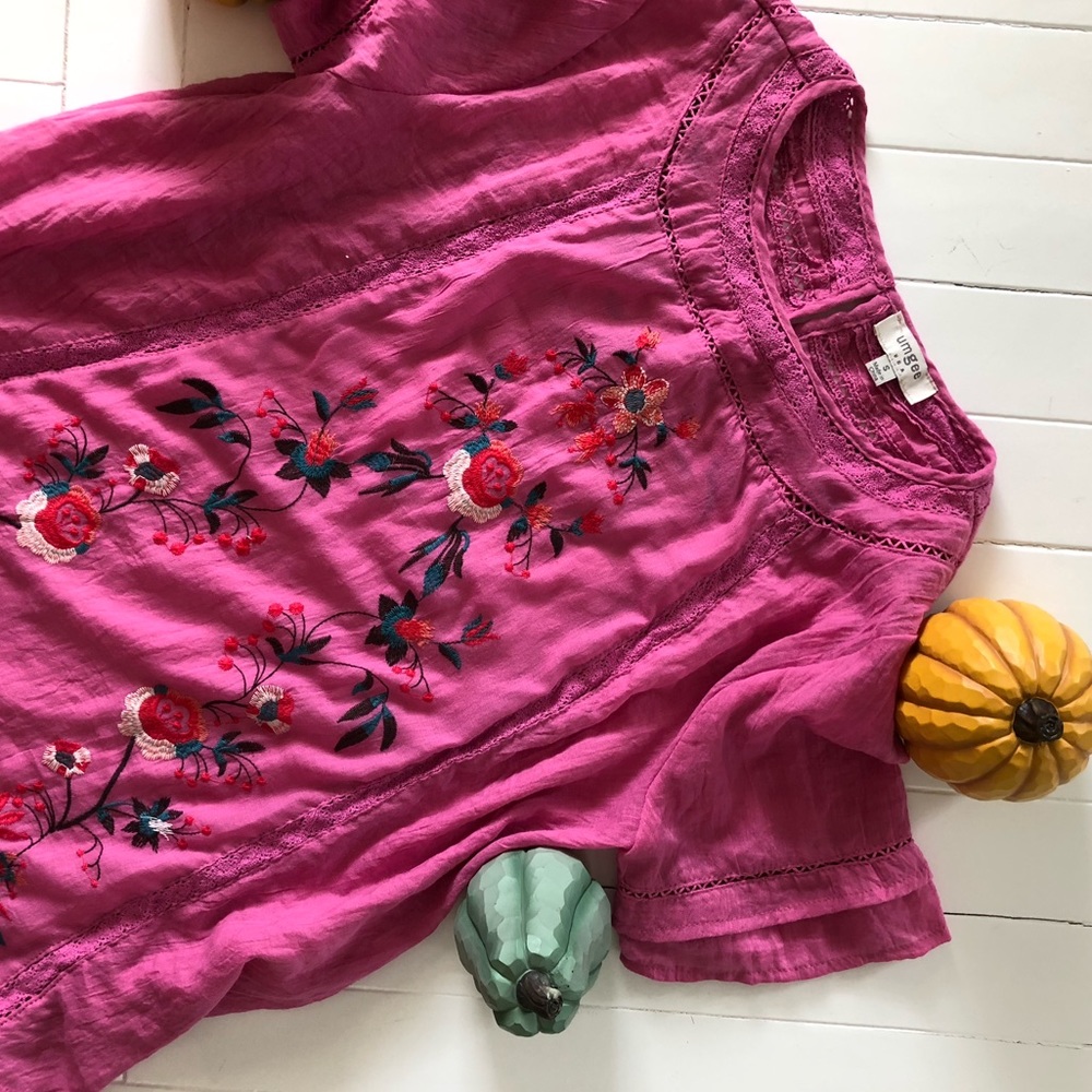 Boho Embroidered Top